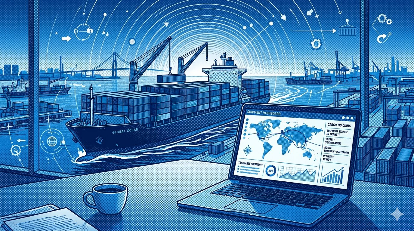 Logistics and shipping illustration